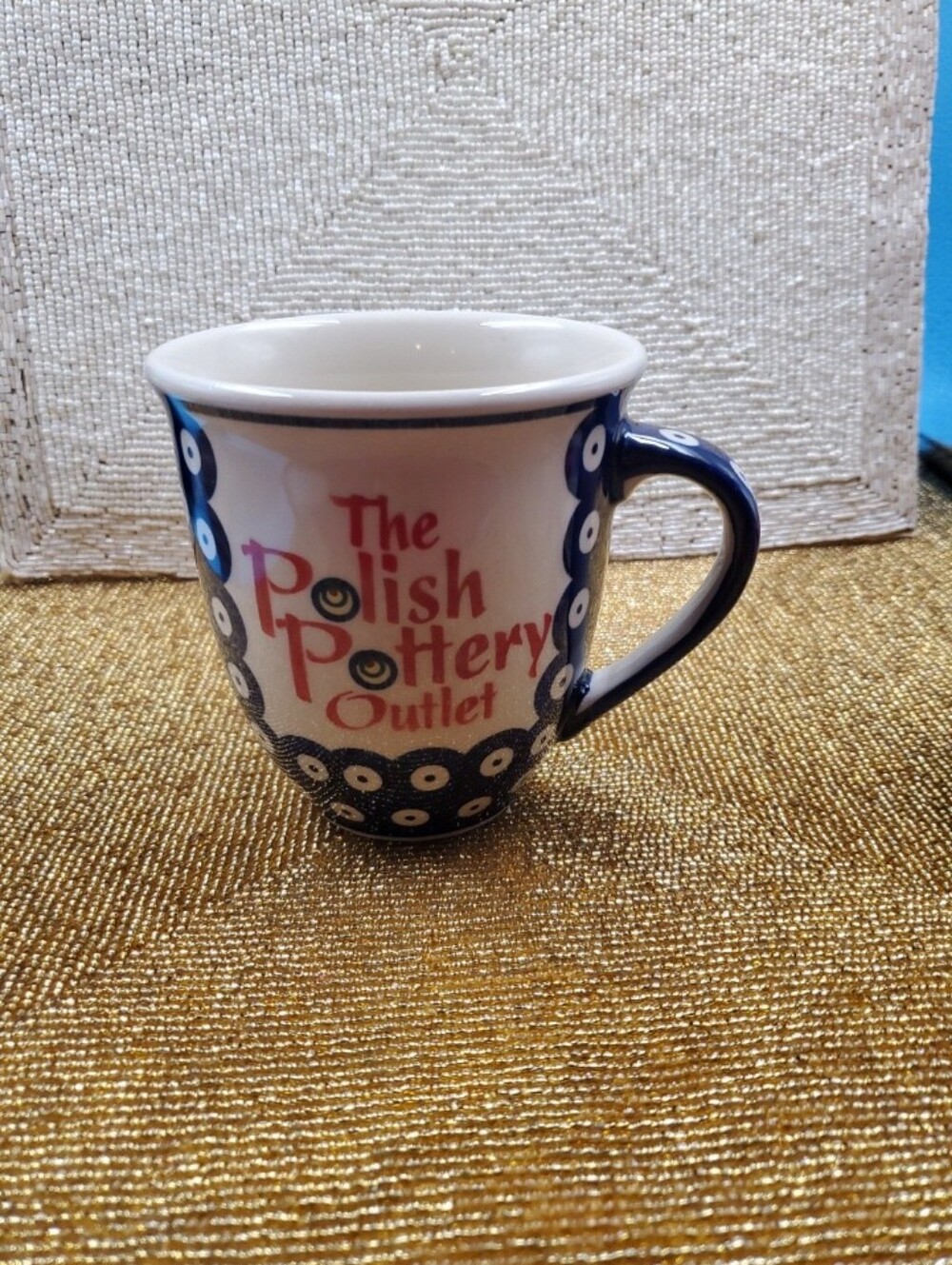 Promotional ceramic coffee mug from The Polish Pottery Outlet. (C24)